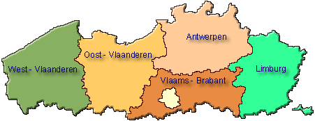 Provincies met ambachtelijke Slagers in Vlaanderen
